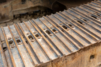 Full frame shot of old rusty metal