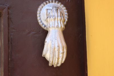 Close-up of door knocker