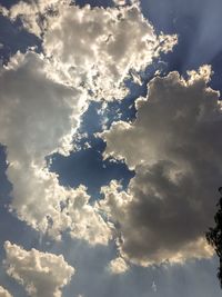 Low angle view of clouds in sky