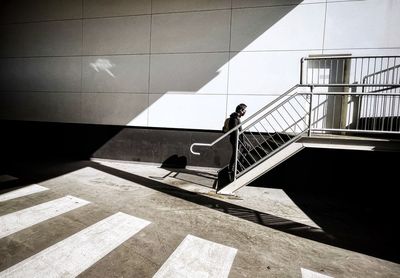 Shadow of people on staircase