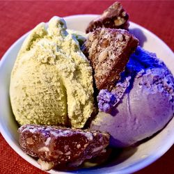 Close-up of ice cream in plate