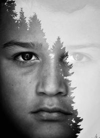 Close-up portrait of young woman