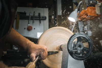 Man working in machine