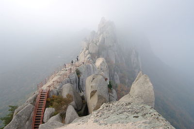 Panoramic view of mountains against sky