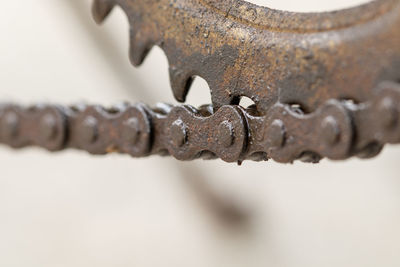 Close-up of rusty machine part