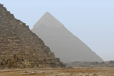 Ruins of temple against clear sky