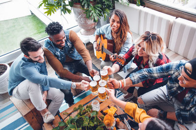 Group of people at restaurant