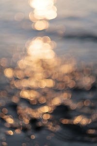 Defocused image of illuminated lights