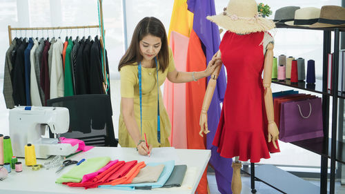 Woman standing in store