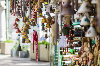 Close-up of multi colored hanging for sale