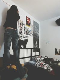Close-up of woman standing in pond