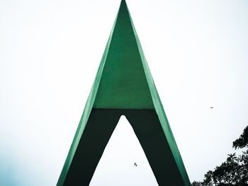 Low angle view of built structure against clear sky