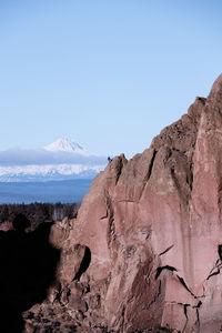 Scenic view of rocky mountains against sky