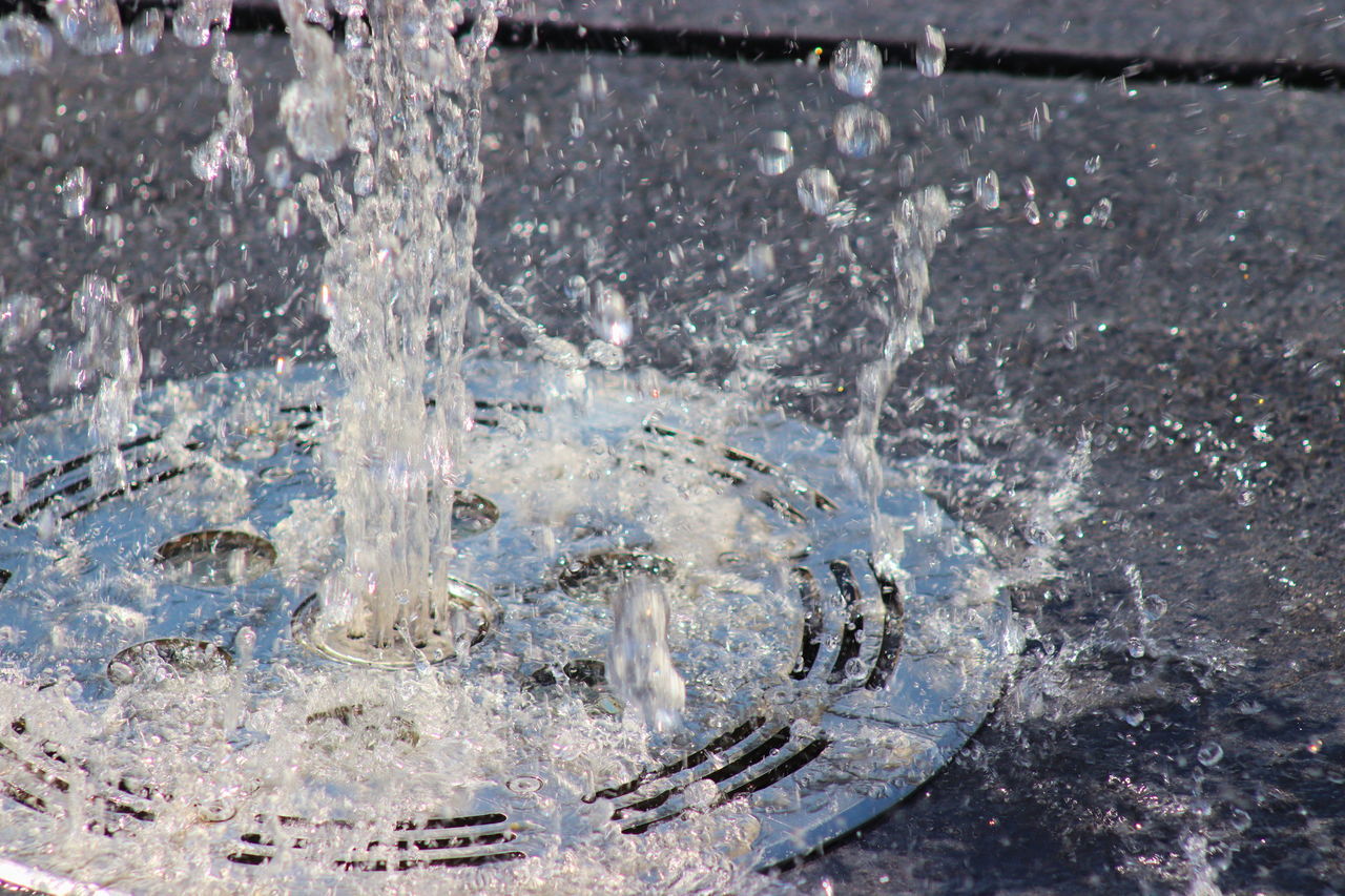 water, ice, no people, splashing, nature, motion, freezing, day, close-up, outdoors, winter, drop, wet, high angle view, full frame