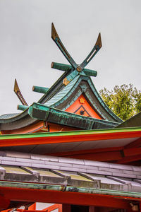 Low angle view of traditional building against sky