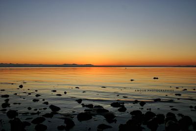 View of sea at sunset