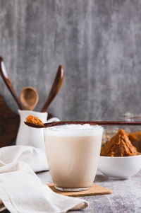 Close-up of drink on table