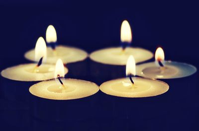 Close-up of illuminated candle