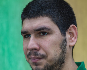 Close-up portrait of young man