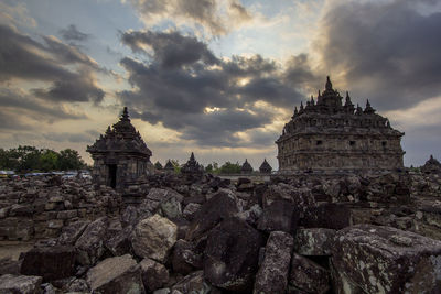 View of historical building against cloudy sky