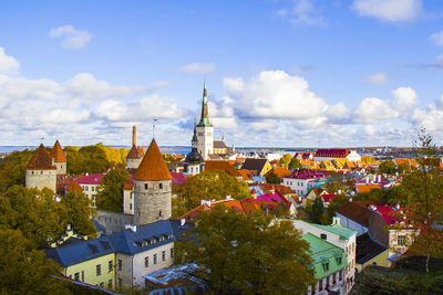 City view of tallinn. buildings and architecture.