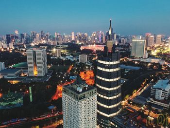 Aerial view of buildings in city