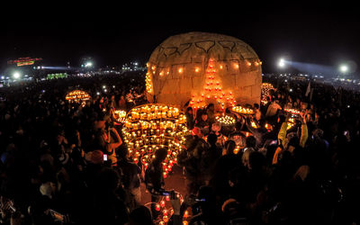 Crowd at night