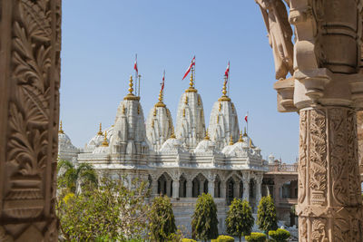 Temple against sky in city