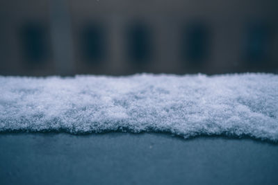 Close-up of frozen water