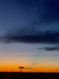 Scenic view of dramatic sky during sunset