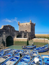 View of historical building against blue sky