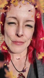 Close-up portrait of woman