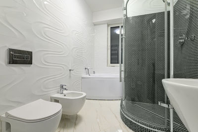 Interior of bathroom at home