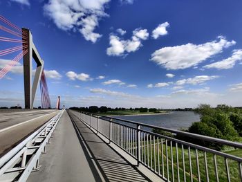 Bridge over river against sky