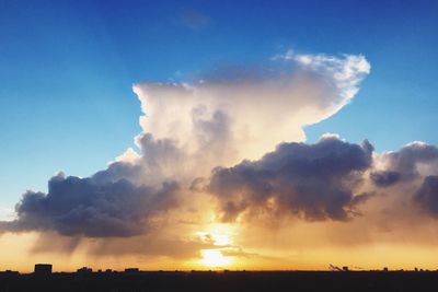 Sunset over landscape