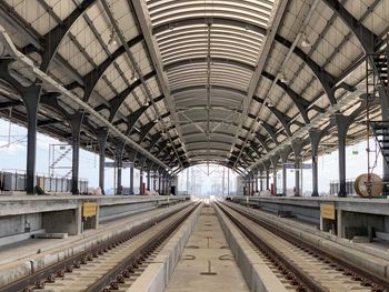 Railroad station platform