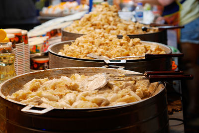 Midsection of man preparing food