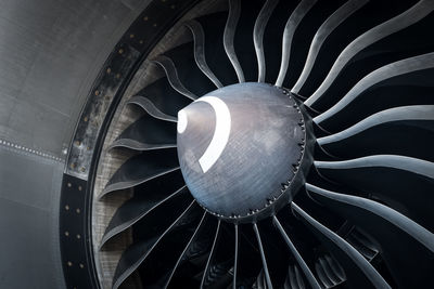 Cropped image of jet engine