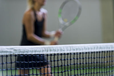 Woman playing tennis
