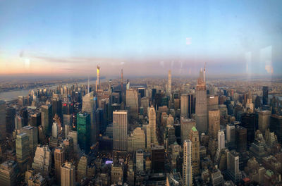 Aerial view of buildings in city