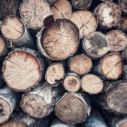 Full frame shot of logs