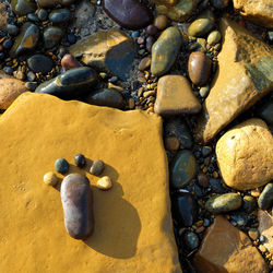 Close-up of stones on stones