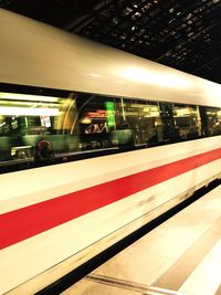 Train on railroad station platform