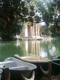 View of gazebo in lake