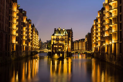 Reflection of buildings in canal