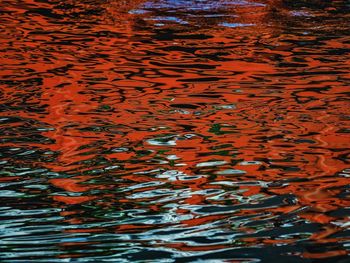 Full frame shot of rippled water in lake