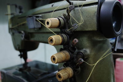Close-up of machine part