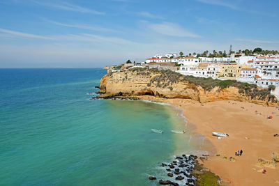 Scenic view of carvoeiro at the westcoast in portugal