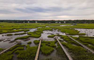 Scenic view of landscape against sky