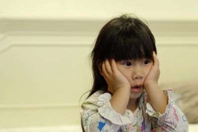 Portrait of cute girl